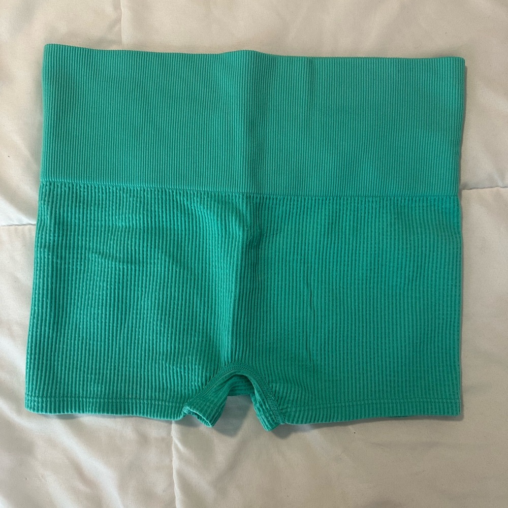 Colsie Women's Aqua Ribbed Bike Shorts